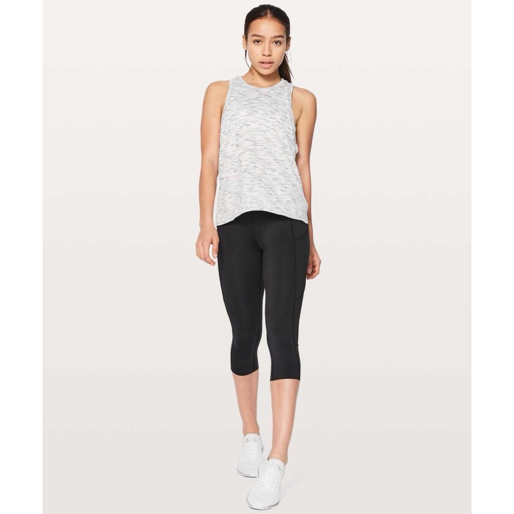 Lululemon Squad Goals Tank Tiger Space Dye Black White Grey Activewear Gym